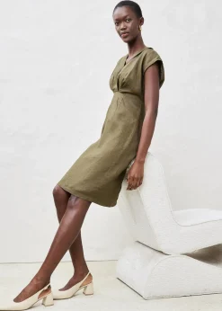 Robe fourreau, 100% lin