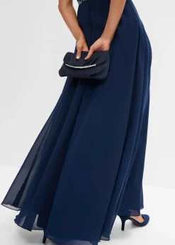 Robe longue à dentelle