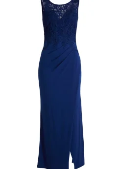 Robe longue à dentelle