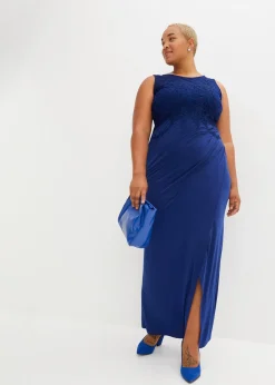 Robe longue à dentelle