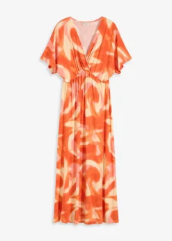 Robe longue à imprimé batik, en viscose douce et extensible