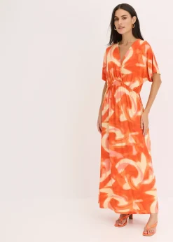 Robe longue à imprimé batik, en viscose douce et extensible