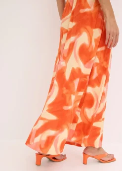 Robe longue à imprimé batik, en viscose douce et extensible