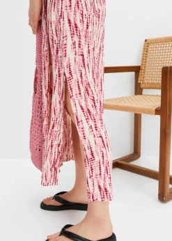 Robe longue à imprimé batik