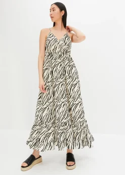 Robe longue à imprimé léopard