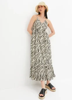 Robe longue à imprimé léopard