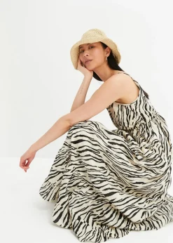 Robe longue à imprimé léopard