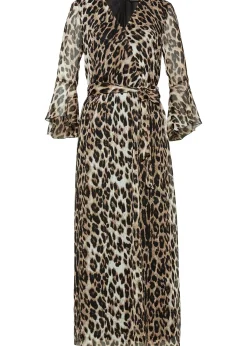 Robe longue à imprimé léopard
