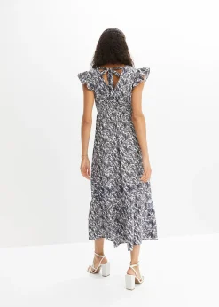 Robe longue à manches papillon