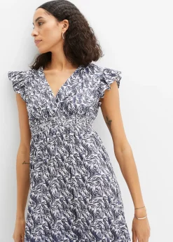 Robe longue à manches papillon