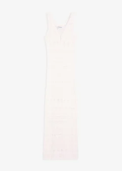 Robe longue aspect crochet