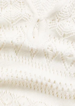 Robe longue aspect crochet