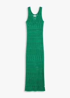 Robe longue aspect crochet