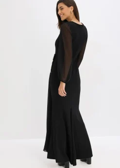 Robe longue avec application strass