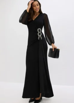 Robe longue avec application strass