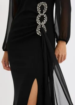 Robe longue avec application strass