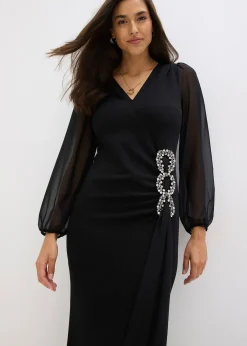 Robe longue avec application strass