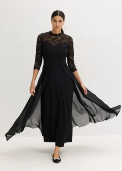 Robe longue avec dentelle