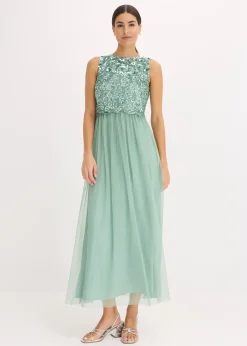 Robe longue avec haut brodé de sequins