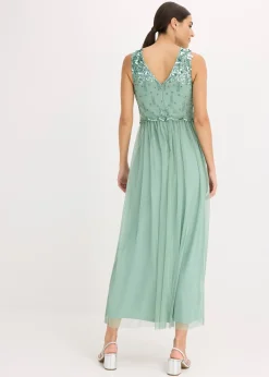 Robe longue avec haut brodé de sequins
