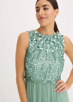 Robe longue avec haut brodé de sequins