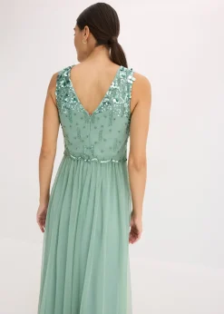 Robe longue avec haut brodé de sequins