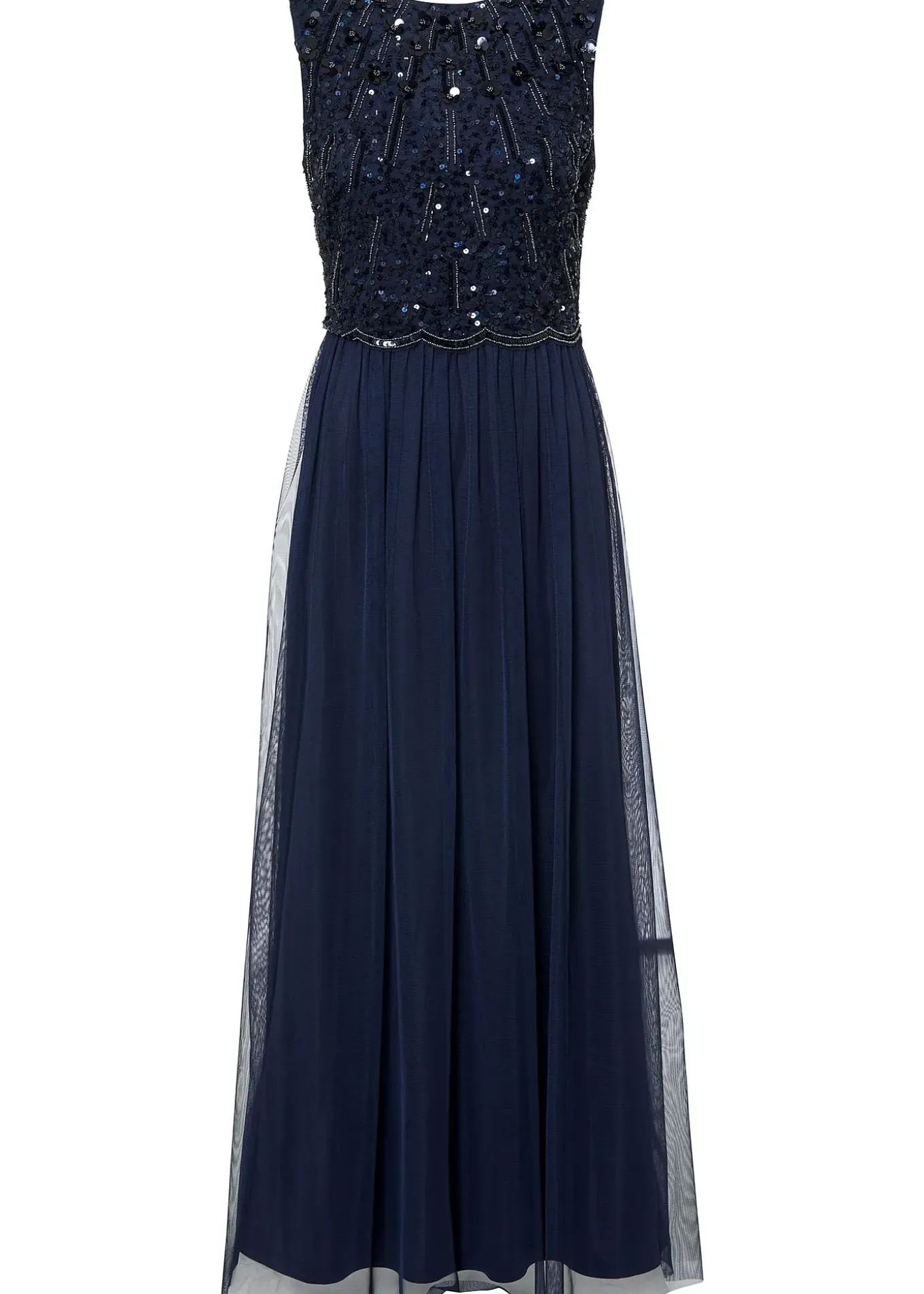 Robe longue avec haut brodé de sequins