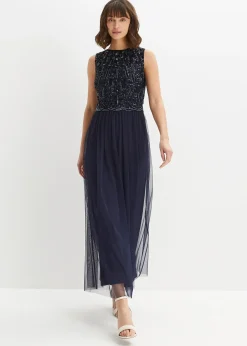 Robe longue avec haut brodé de sequins