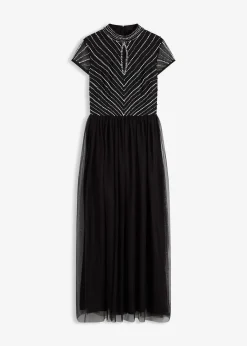 Robe longue avec haut brodé de perles