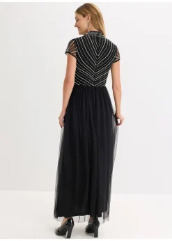 Robe longue avec haut brodé de perles