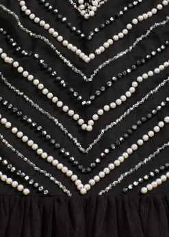 Robe longue avec haut brodé de perles