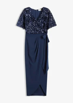 Robe longue brodée de sequins