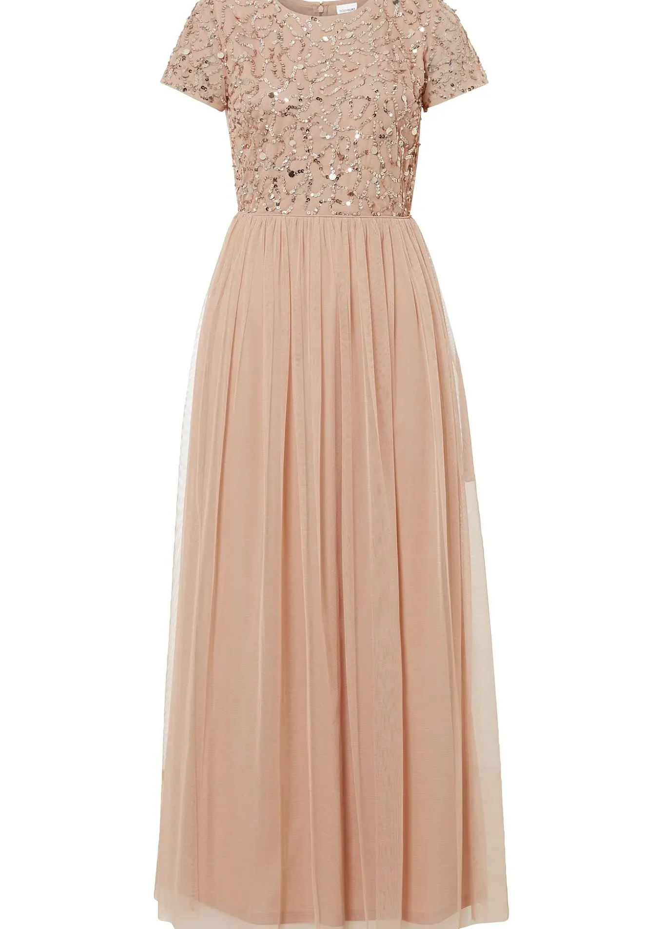 Robe longue brodée de sequins