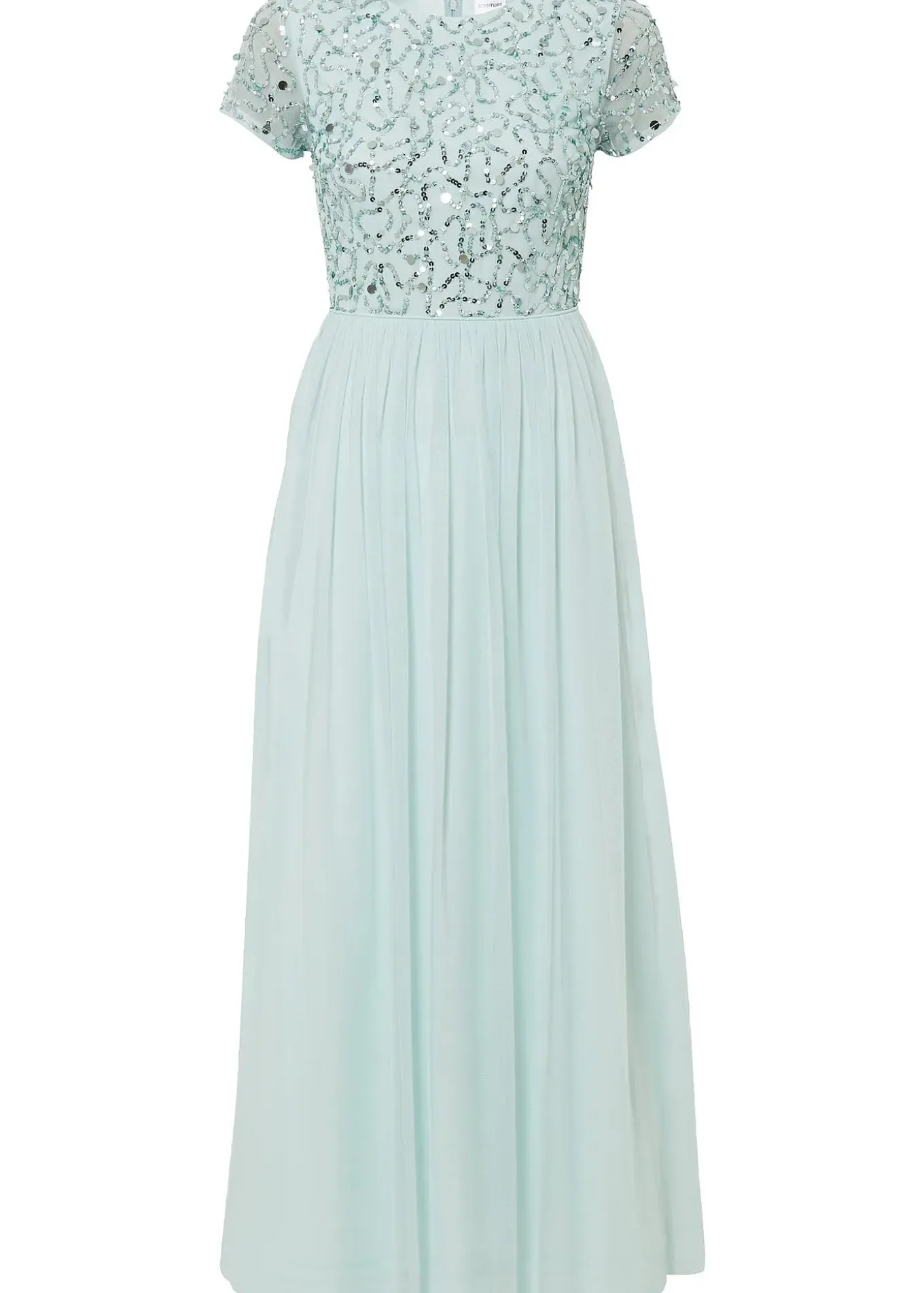Robe longue brodée de sequins