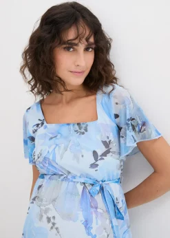 Robe longue de grossesse en mesh délicat