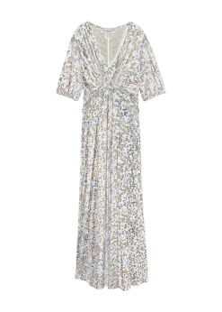 Robe longue de grossesse et d'allaitement en jersey