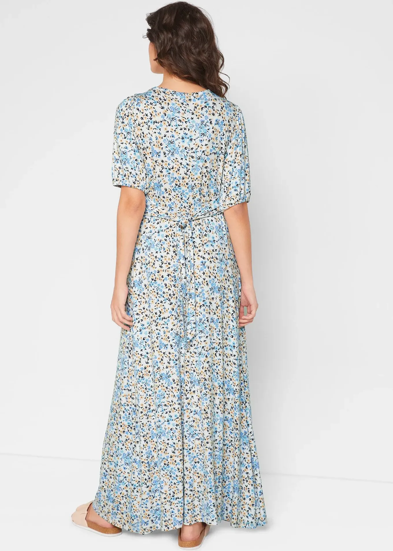 Robe longue de grossesse et d'allaitement en jersey