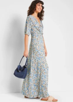 Robe longue de grossesse et d'allaitement en jersey