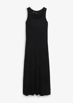 Robe longue en coton et viscose