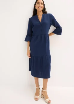 Robe longue en gaze de coton douce