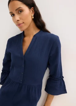 Robe longue en gaze de coton douce