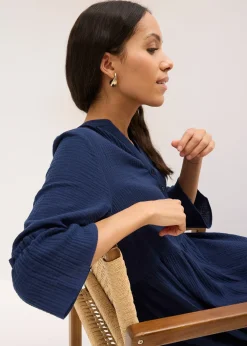 Robe longue en gaze de coton douce