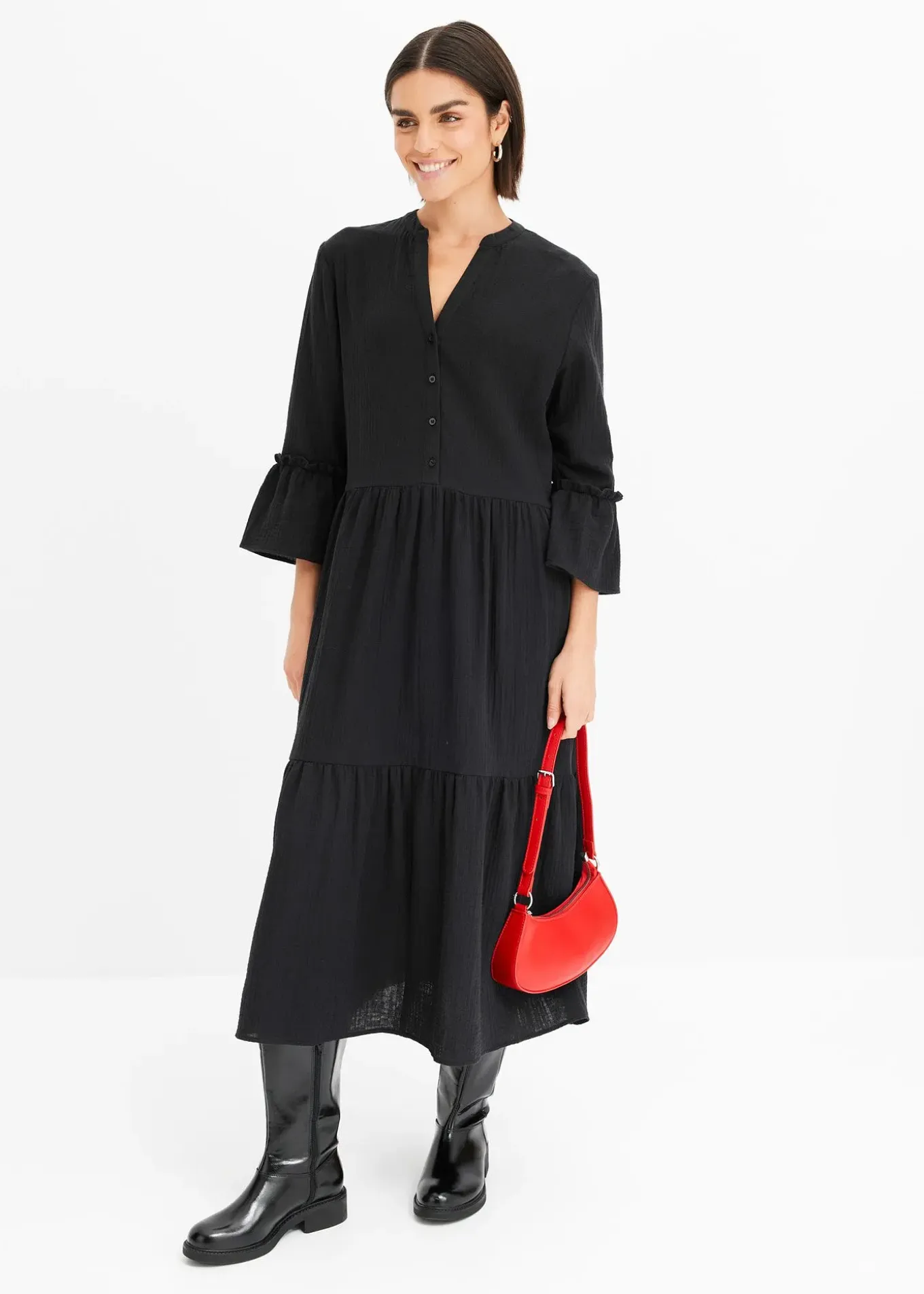 Robe longue en gaze de coton douce