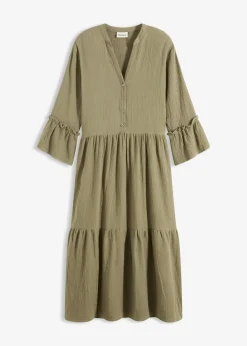 Robe longue en gaze de coton douce