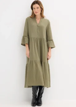 Robe longue en gaze de coton douce