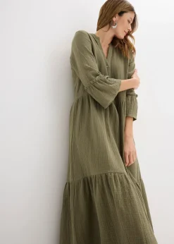 Robe longue en gaze de coton douce
