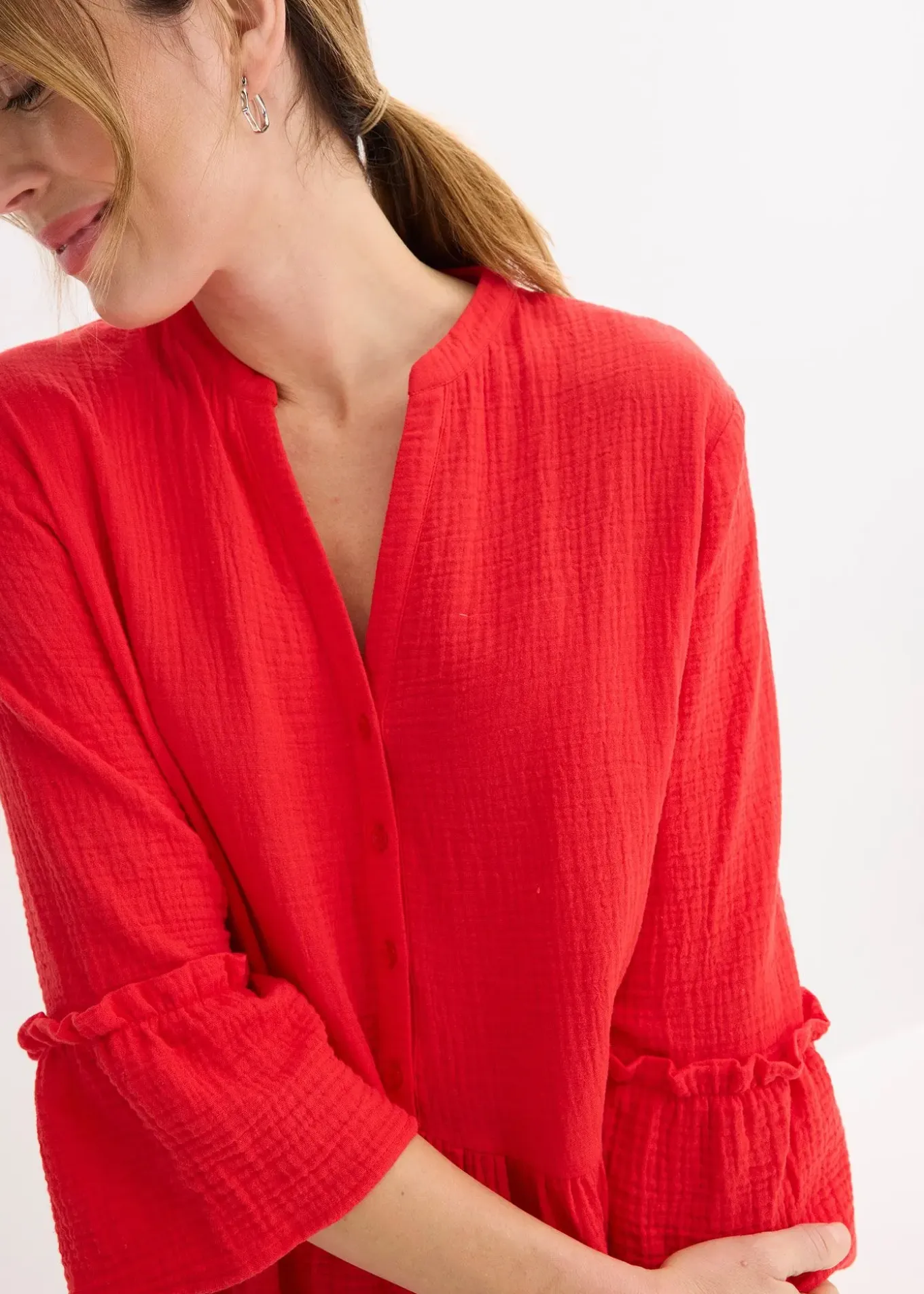 Robe longue en gaze de coton douce