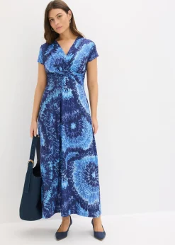 Robe longue en jersey imprimé