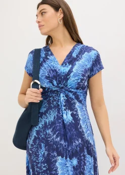 Robe longue en jersey imprimé