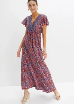 Robe longue en jersey imprimé